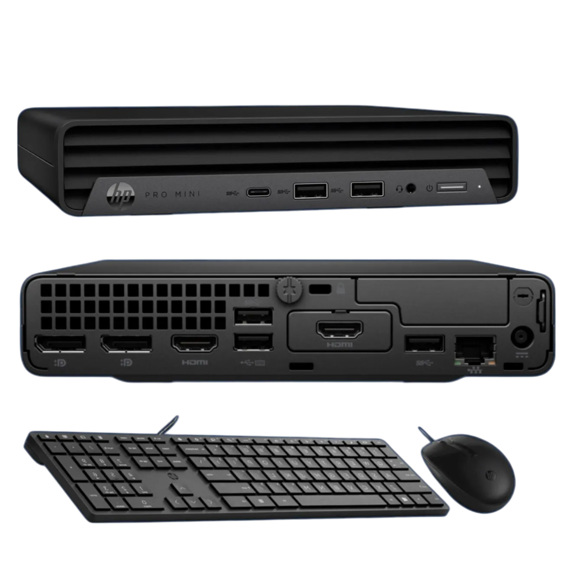 PC HP SFF, Intel Core i7-12700T, RAM 8GB, Disco 512 GB SSD M.2, NO DVD, WiFi, BT, Win11 Pro, Teclado y Mouse.