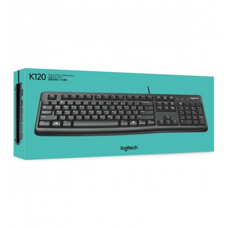 Logitech K120 Teclado con Cable USB Negro
