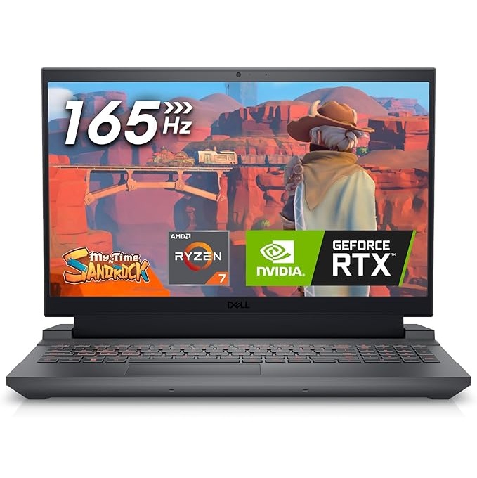 Laptop DELL G15, AMD Ryzen 7 7840HS, Ram 16GB DDR5, Disco SSD 512GB M.2, Pantalla 15.6" FHD 165Hz, NVIDIA GeForce RTX 4060 8GB GDDR6, WIFI, Bluetooth, Wind 11 HOME, Teclado Ingles
