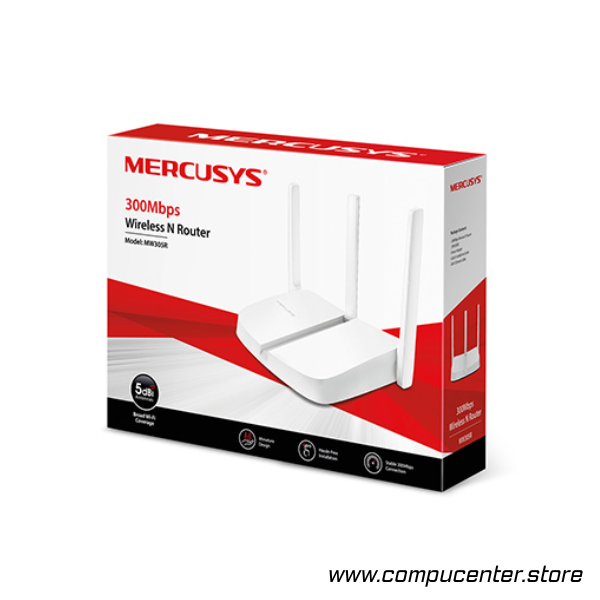 Router inalambrico N300, 5 DBI, 3 antenas