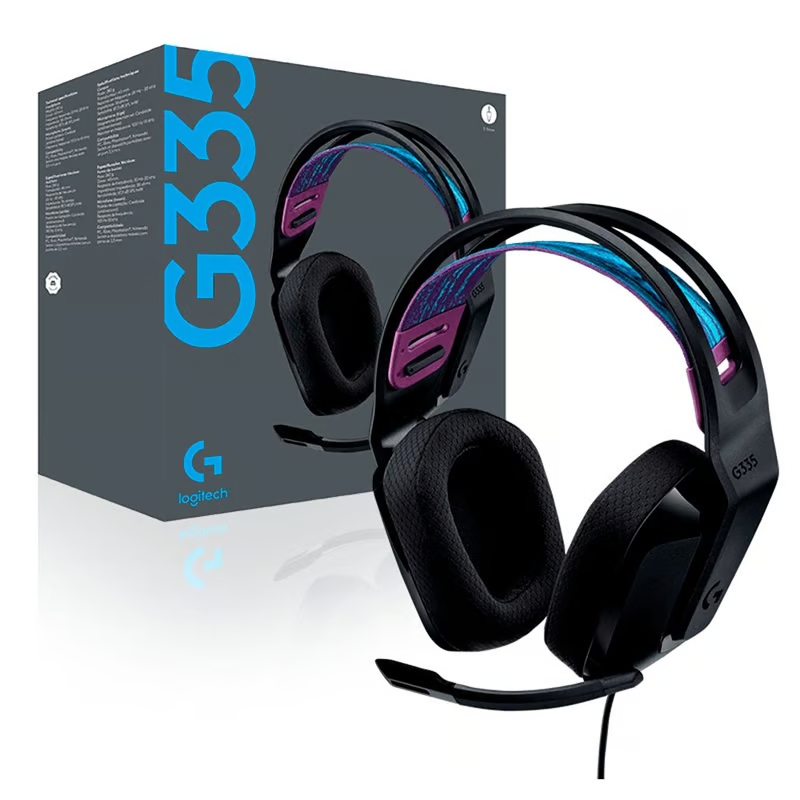 Audífonos con micrófono y cable Logitech G335 para juegos