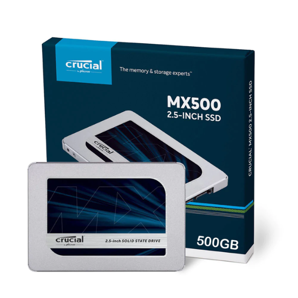 Crucial MX500 500 GB 3D NAND SATA 2,5 pulgadas 7 mm (con adaptador de 9,5 mm) SSD interno