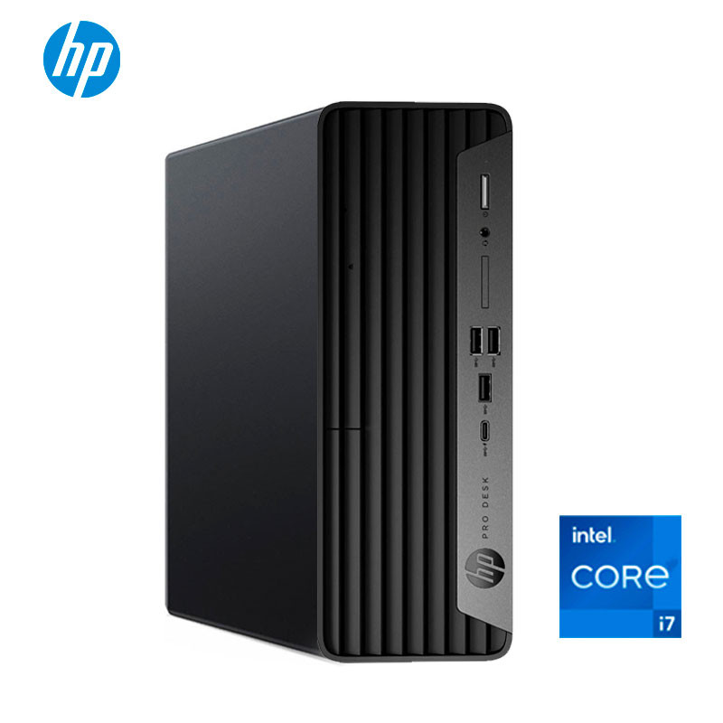 PC HP SFF, Intel Core i7-14700, RAM 16GB, Disco 1 TB SSD M.2, NO DVD, WiFi, BT, Win11 Pro, Teclado y Mouse Español.