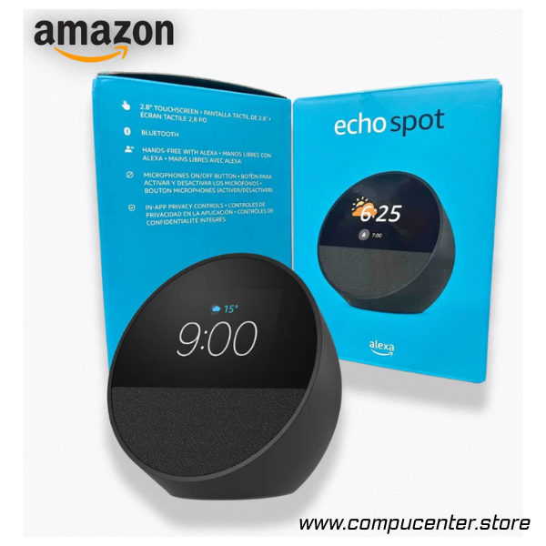 Amazon Alexa, Eco Spot, pantalla táctil 2.83", tres botones