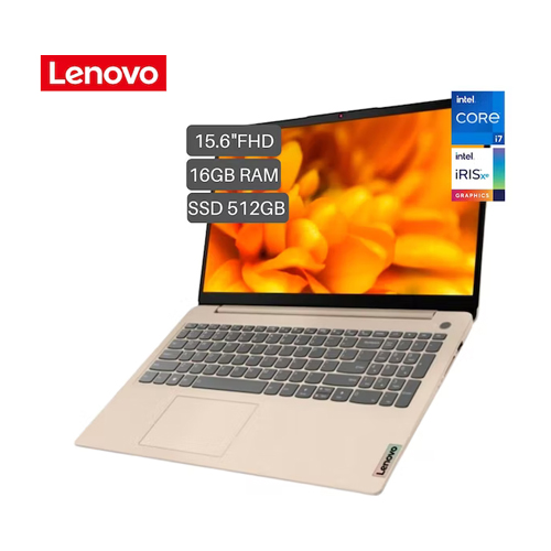 LAPTOP LENOVO IP3, Intel Core i7-1165G7, Ram 16GB, Disco Solido 512GB SSD, Pantalla 15.6″ FullHD, Tecl. Español,  Win10 Pro Intalado