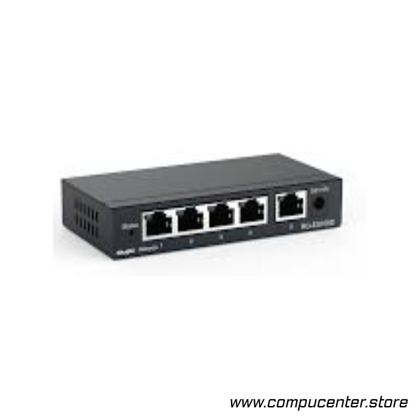 Switch de 5 puerto, 10/100MBPS, PLUG AND PLAY, carcasa metálico
