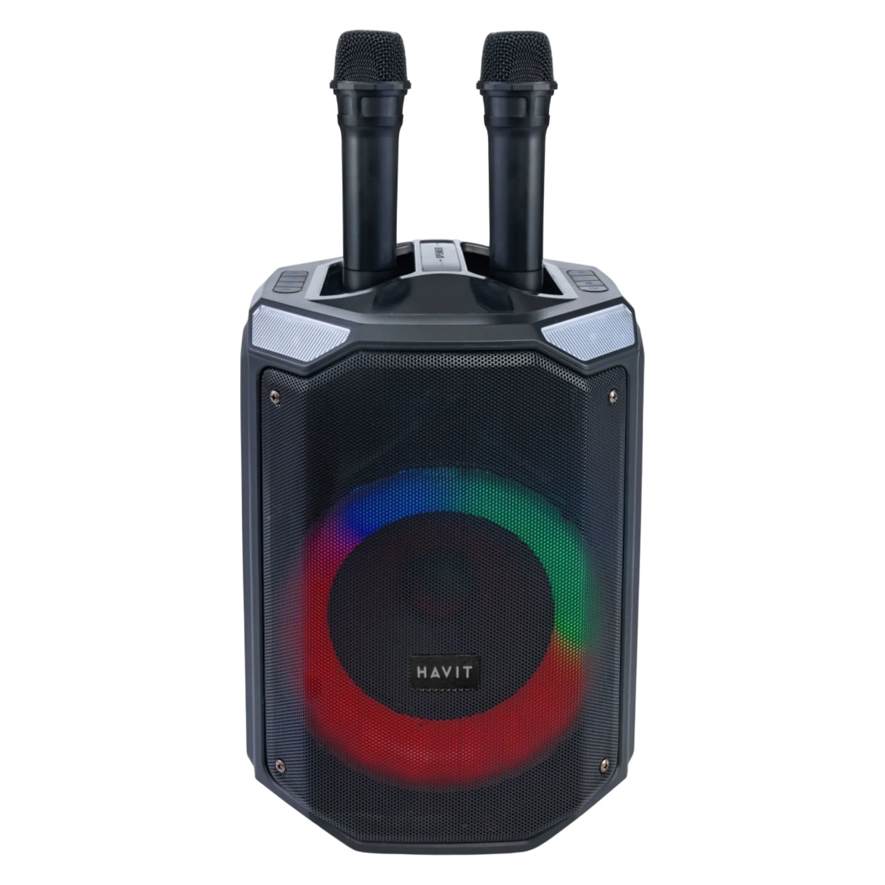 Parlante portátil 40w + 2 Micrófonos Inalámbricos