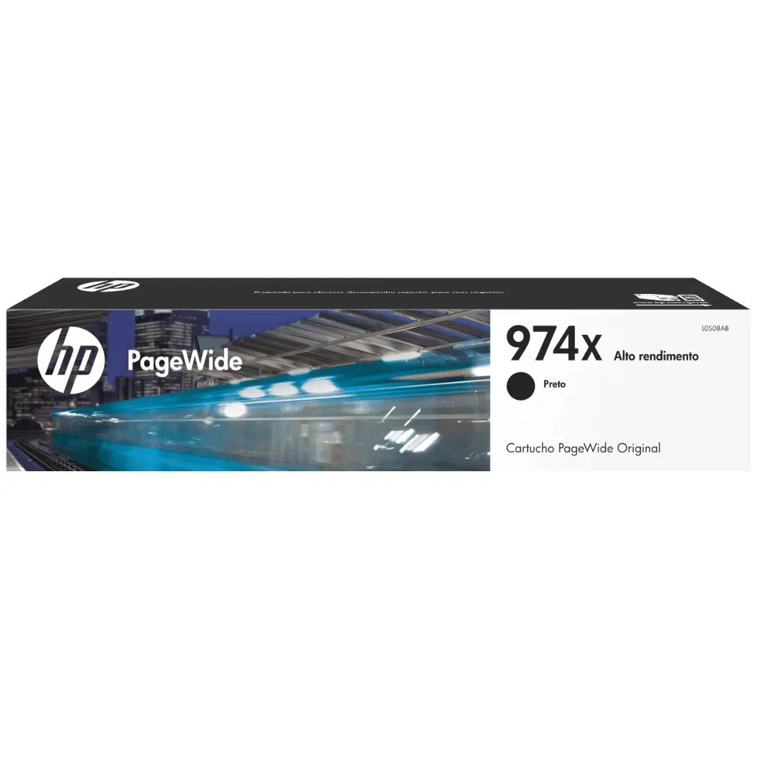 Cartucho de Tinta HP 974X, Negro, 182.5 ml.