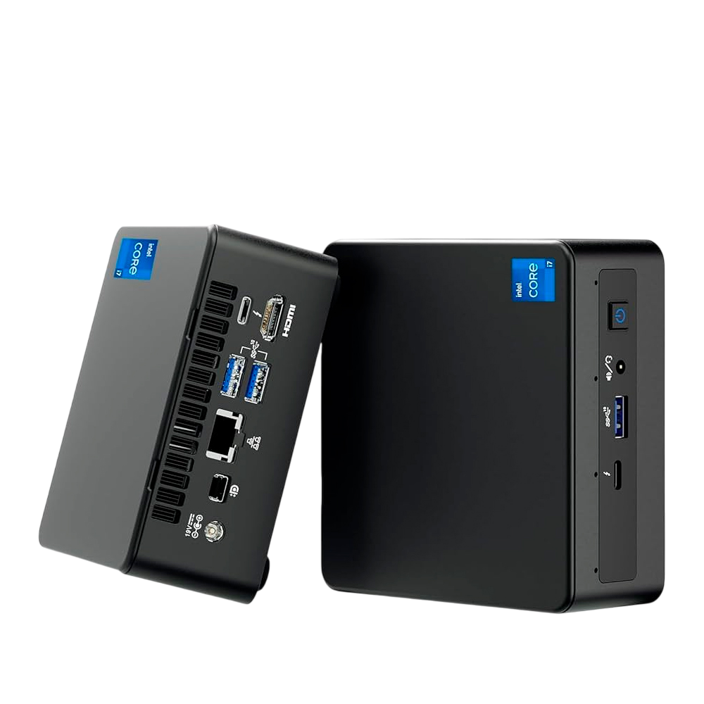 Mini PC, Intel Core i7-1165G7, Ram 16 GB DDR4, Disco 500 GB SSD, WiFi 6, Windows 11 (Instalado con Licencia Digital).
