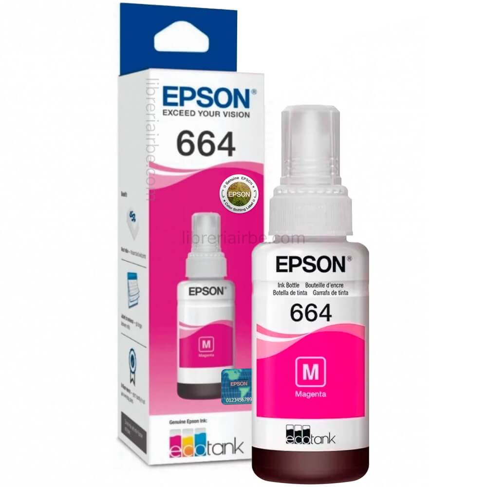 Botella de Tinta (EcoTank) Epson 664 Rojo 70ml
