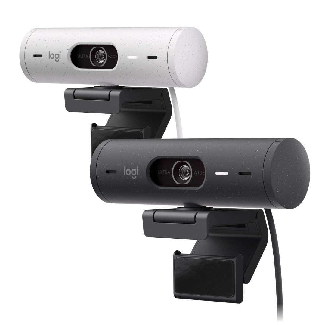 LOGITECH BRIO 500, Cámara web Full HD 1080p con corrección de iluminación, encuadre automático y Show Mode.