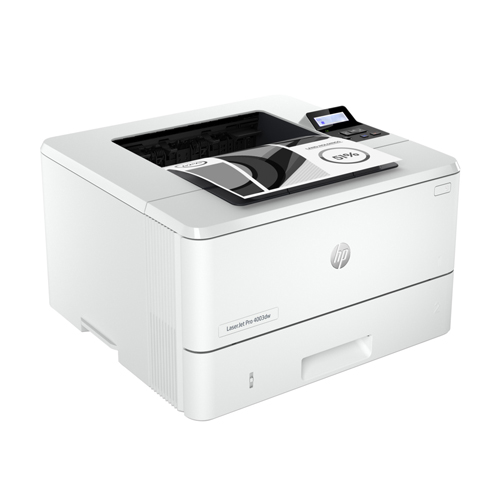 Impresora HP LaserJet Pro 4003DW Monocromática, Resol. 1200x1200 DPI, Vel. (calidad normal, A4/US Carta): 40 ppm, Impresión a doble cara. Ciclo de trabajo (máx): 80000 páginas por mes. Wifi/RED/USB