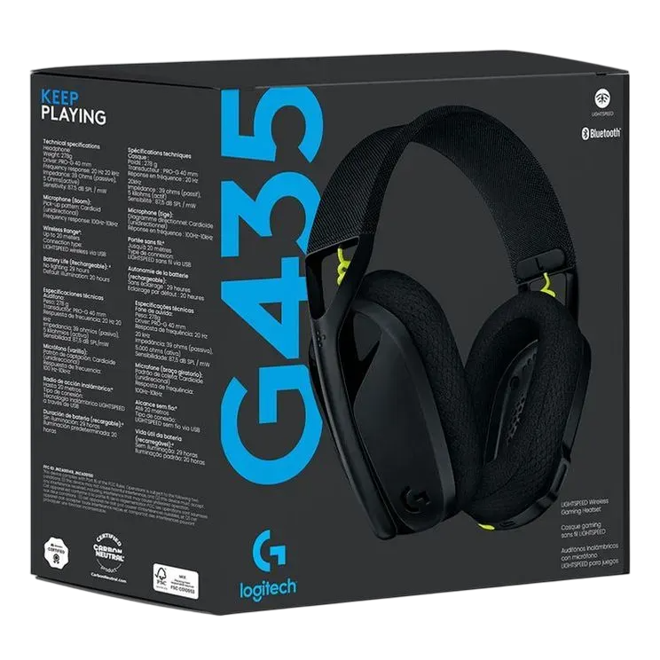 AURICULAR LOGITECH GAMER G435 LIGHTSPEED, USB 2.4GHZ, BLUETOOTH