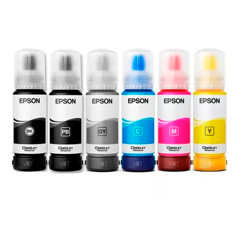 Pack de Tintas 6 colores para impresoras L8180, L8160 (negro, magenta, cian, amarillo, gris, negro fotográfica)