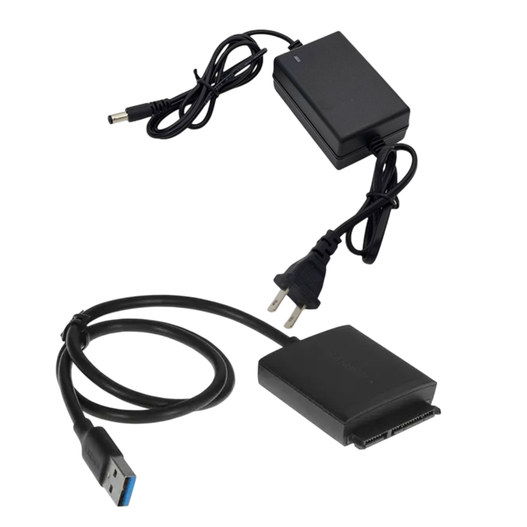 Adaptador USB a SATA de UGREEN, adaptador de disco duro con cable SATA a USB 3.0 (Fuente 12V 2A)