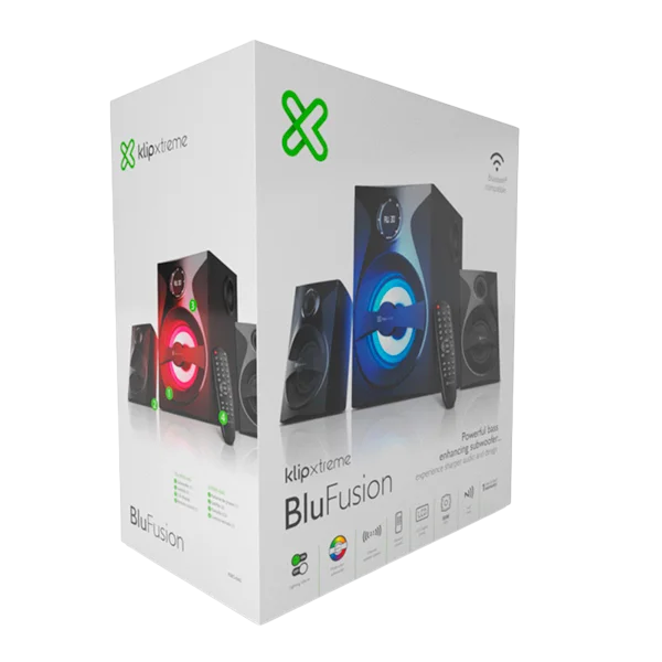 BOCINAS CON SUBWOOFER LED 2.1, 56WATTS,BLUETOOTH