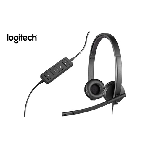Auriculares Logitech H570e estéreo - USB, Negro