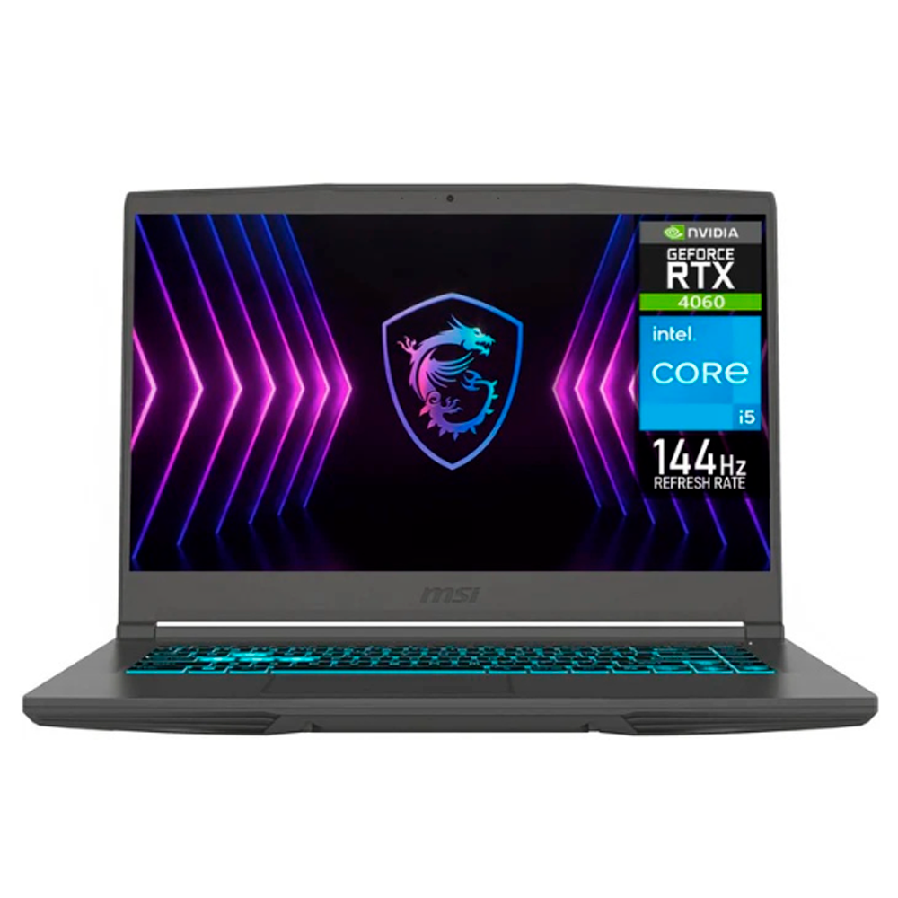 Laptop MSI THIN 15, Intel Core i5-13420H, RAM 16GB, DISCO 512GB SSD, VIDEO RTX 4060 8GB, 15.6″ FHD IPS, Windows 11 HOME, Tecl. Ingles Retroiluminado.